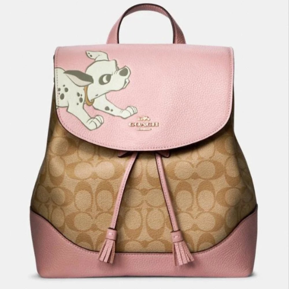 Disney X Coach Elle Backpack In Signature Canvas W